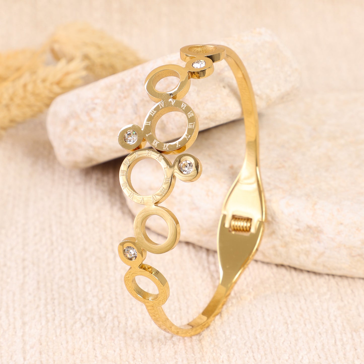 Golden "Hammered Gold" Cuff Bracelet