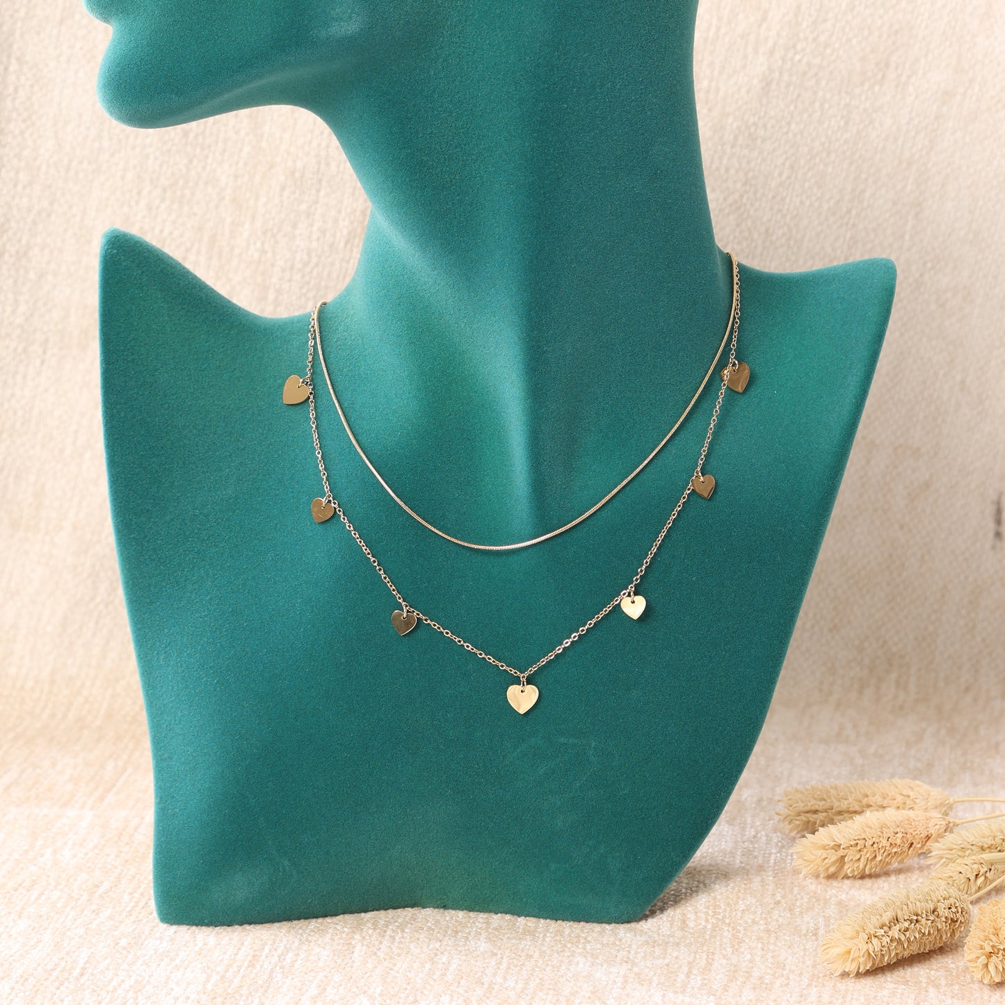 "Dangling Hearts" Necklace