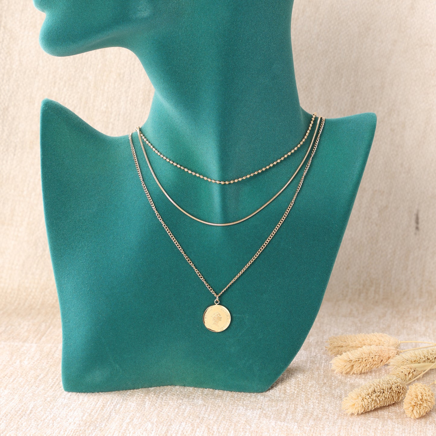 Golden Triple "Queen" Necklace