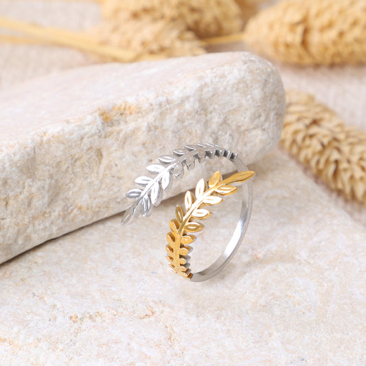 Golden and Silver "Feather" Ring