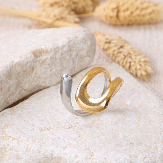 Golden and Silver "Linked Chain" Ring