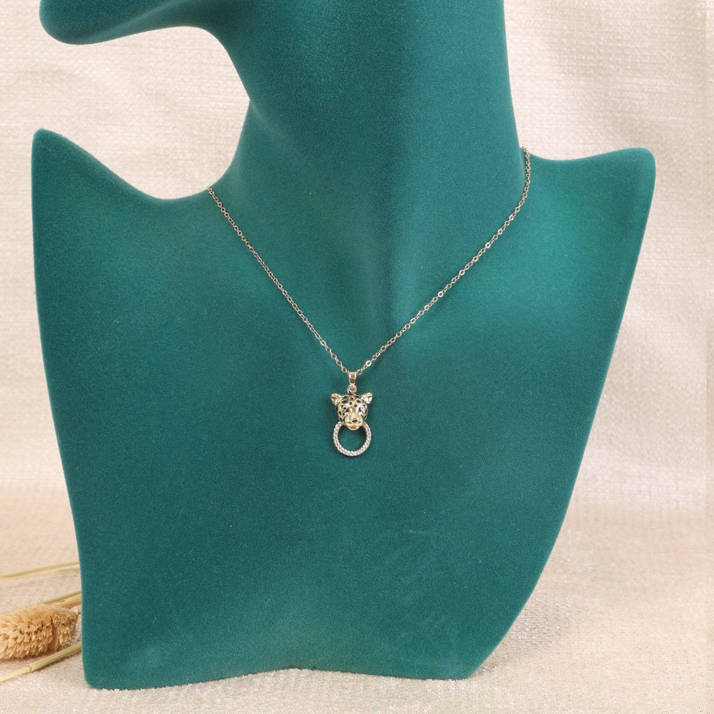Golden Paved "Panther" Necklace