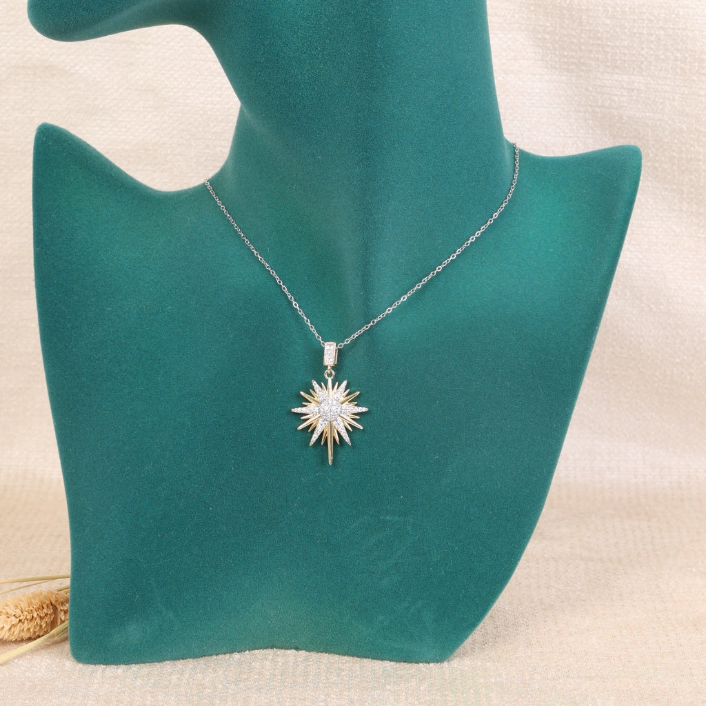 Golden and Silver "North Star" Necklace