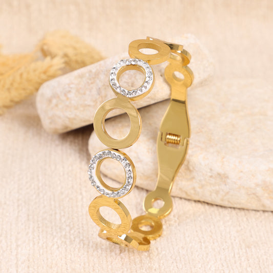 Golden "Hammered Gold" Cuff Bracelet