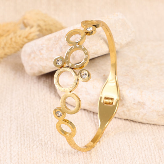 Golden "Hammered Gold" Cuff Bracelet