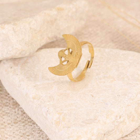 Egyptian Winged Goddess Ring