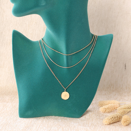 Golden Triple "Queen" Necklace