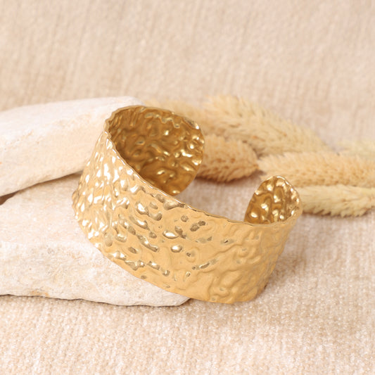 Hammered Gold" Cuff Bracelet