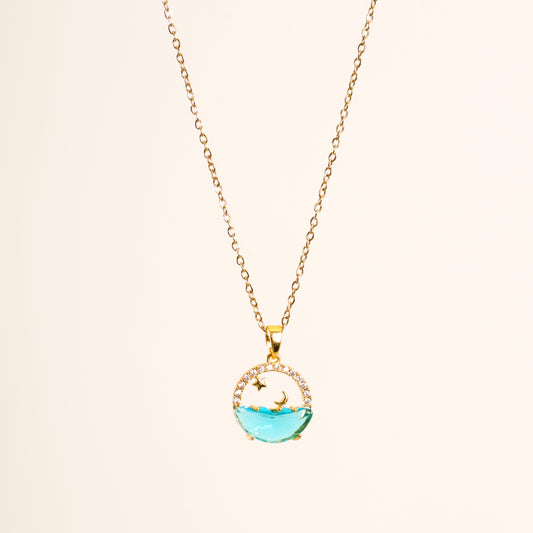 Golden "Moon and Stars" Necklace