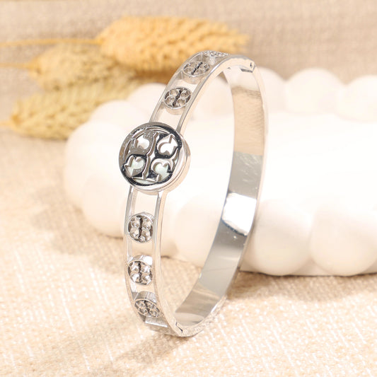 Tory Burch Silver Bangle Bracelet