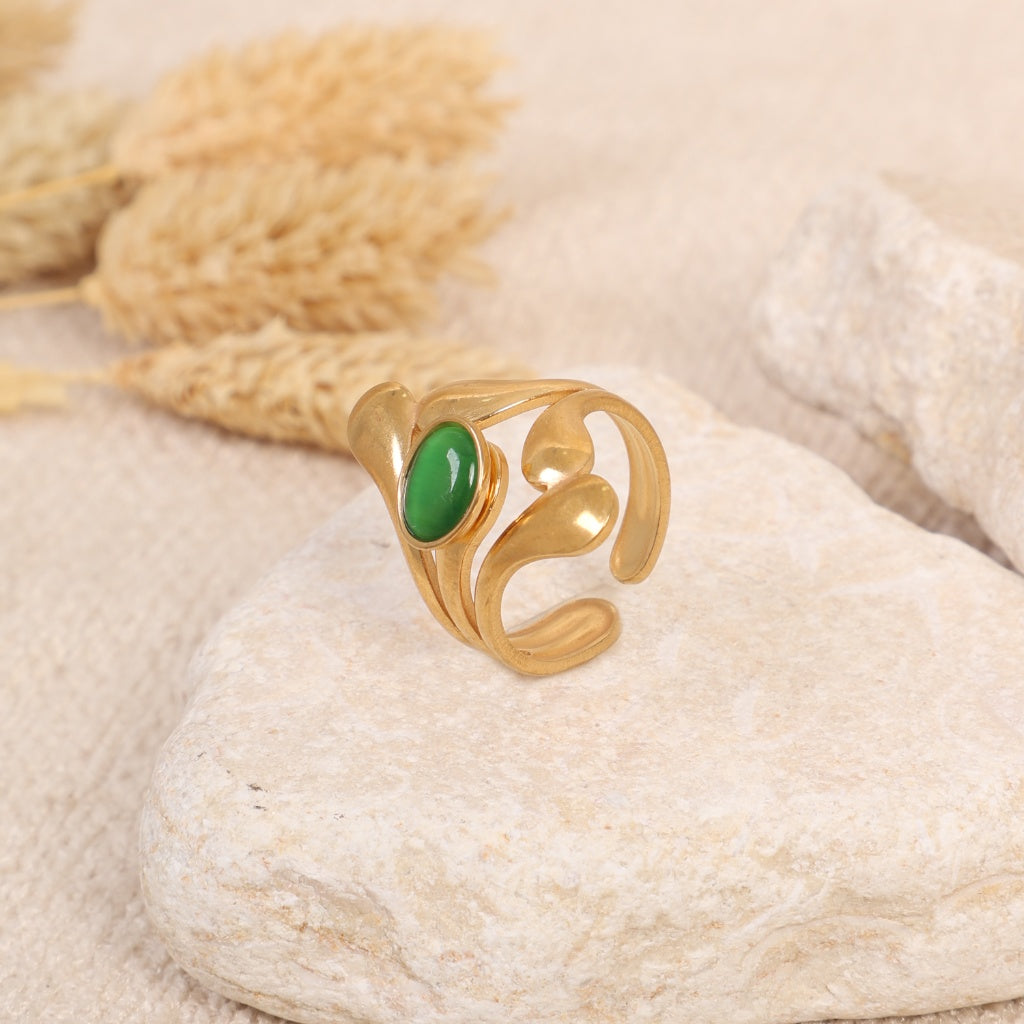Golden "Clover Flower" Ring