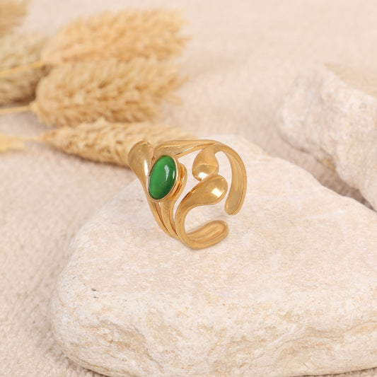 Golden "Clover Flower" Ring