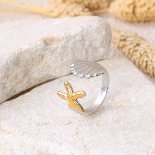 Golden and Silver "Circles and Balls" Ring