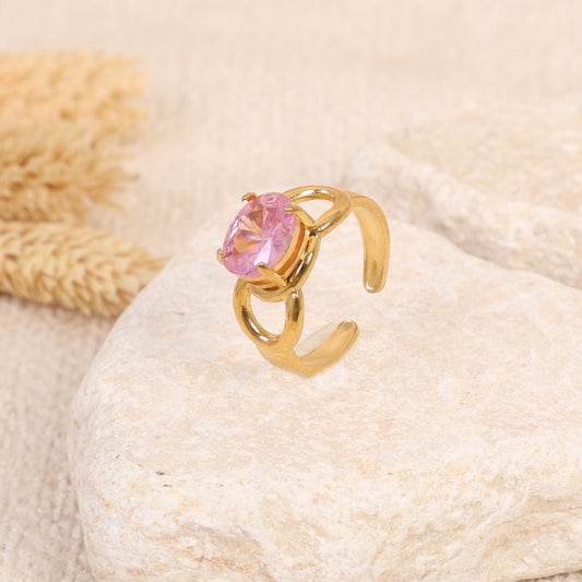 Golden Engraved Heart Ring