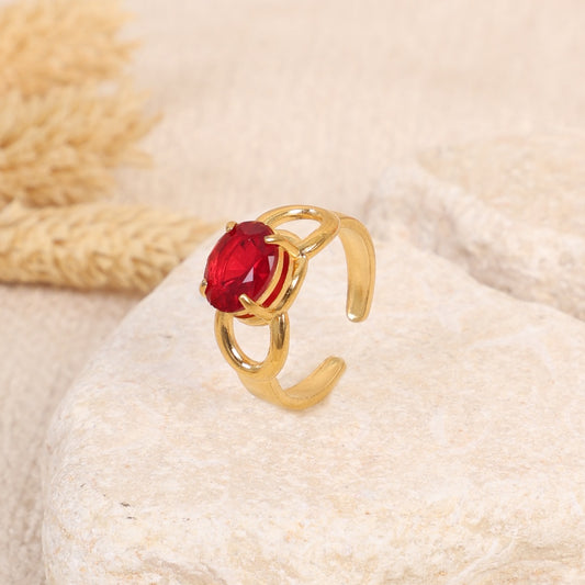 Golden Engraved Elegance Ring