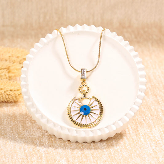 Round Evil Eye Necklace