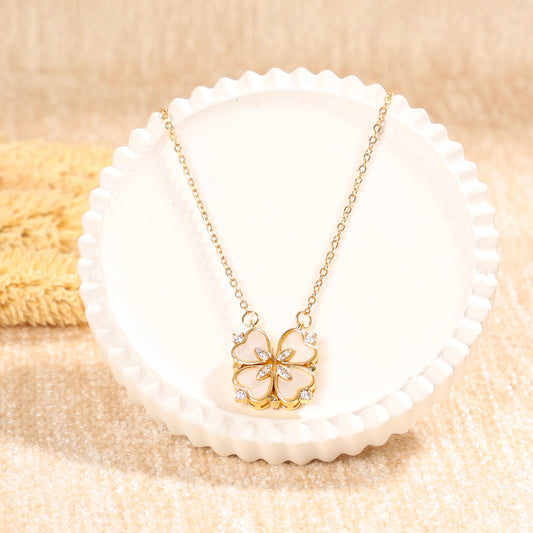 Lucky Clover Flower Necklace