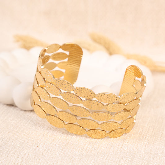 Golden "Spiral" Bangle Bracelet