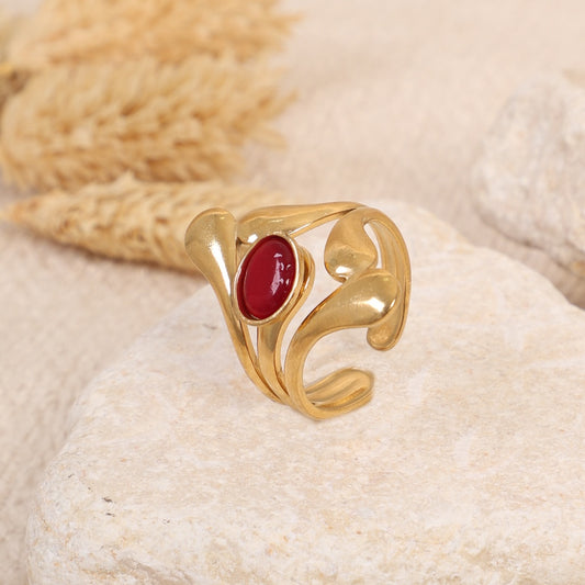 Golden "Clover Flower" Ring