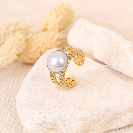 Statement Gold Monstera Leaf Ring