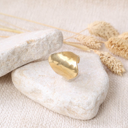 Golden "Sun Rays" Ring