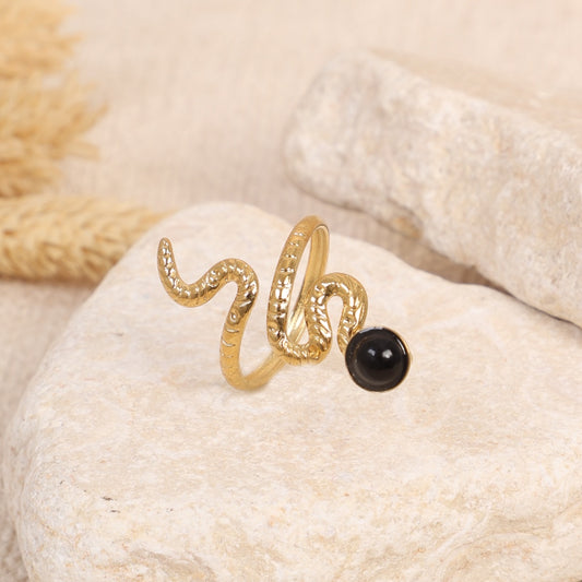Golden Snake Ring