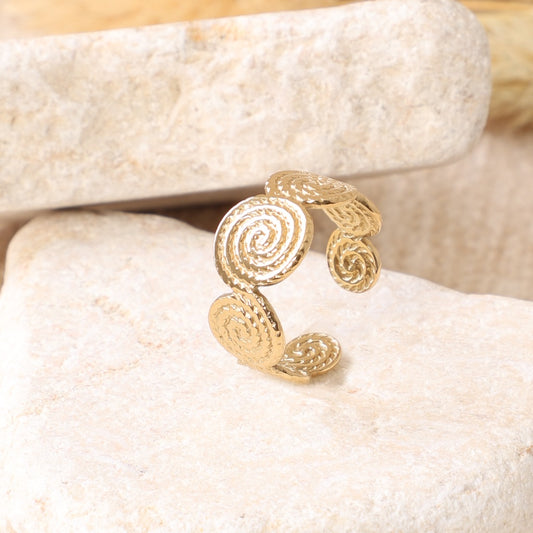 Golden Spiral Elegance Ring