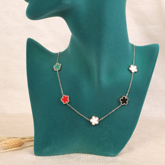 Multi-Colored "Van Cleef" Necklace