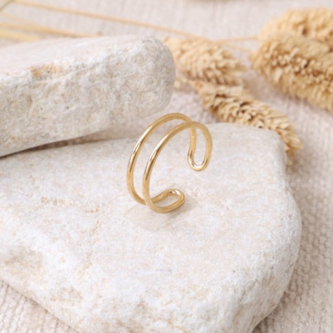 Golden Wave Ring