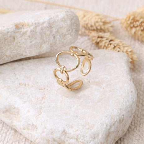 Golden "Hammered Gold" Ring