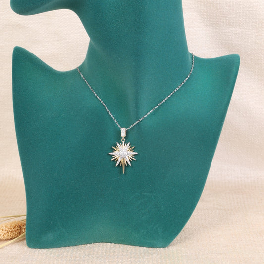 Golden and Silver "North Star" Necklace