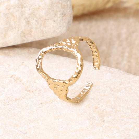 Golden Hammered Elegance Ring